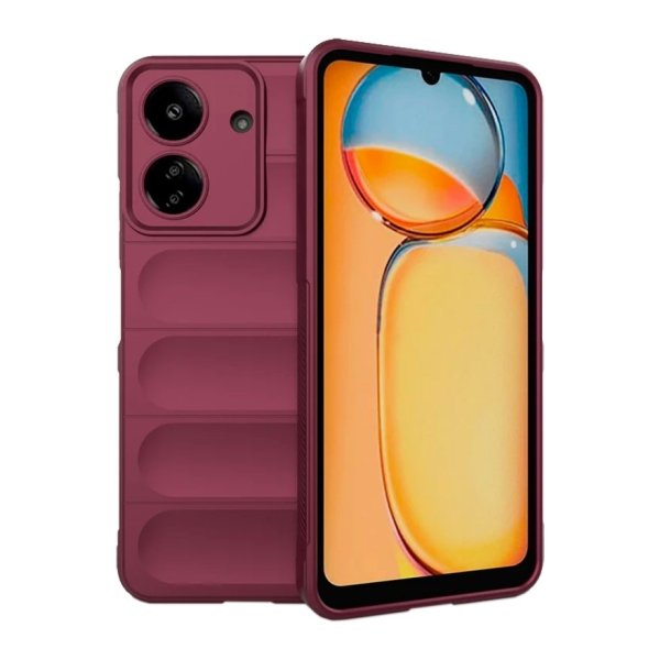 Capa de silicone Wave Xiaomi Redmi 13C / Poco C65 / Poco M6 5G Borgonha