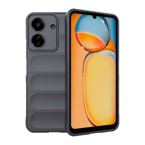 Capa de silicone Wave Xiaomi Redmi 13C / Poco C65 / Poco M6 5G Cinzento
