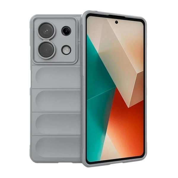 Capa de silicone Wave Xiaomi Redmi Note 13 5G Cinzento Claro