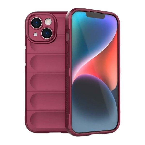 Capa de silicone Wave iPhone 15 Borgonha