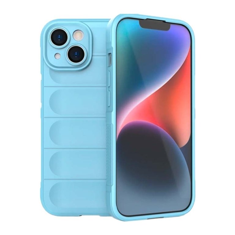 Capa de silicone Wave iPhone 15 Plus Azul Claro
