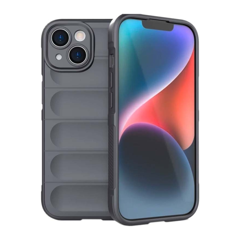 Capa de silicone Wave iPhone 15 Plus Cinzento Escuro