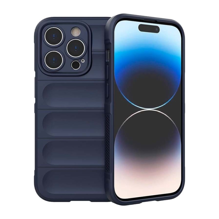 Capa de silicone Wave iPhone 15 Pro Azul Escuro