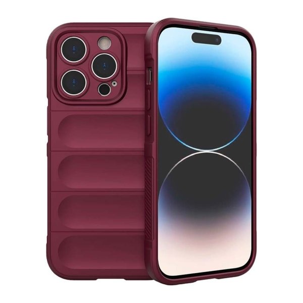 Capa de silicone Wave iPhone 15 Pro Borgonha