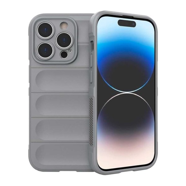 Capa de silicone Wave iPhone 15 Pro Max Cinzento Claro