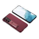 Capa em pele sintética Samsung Galaxy S23 com Suporte Borgonha
