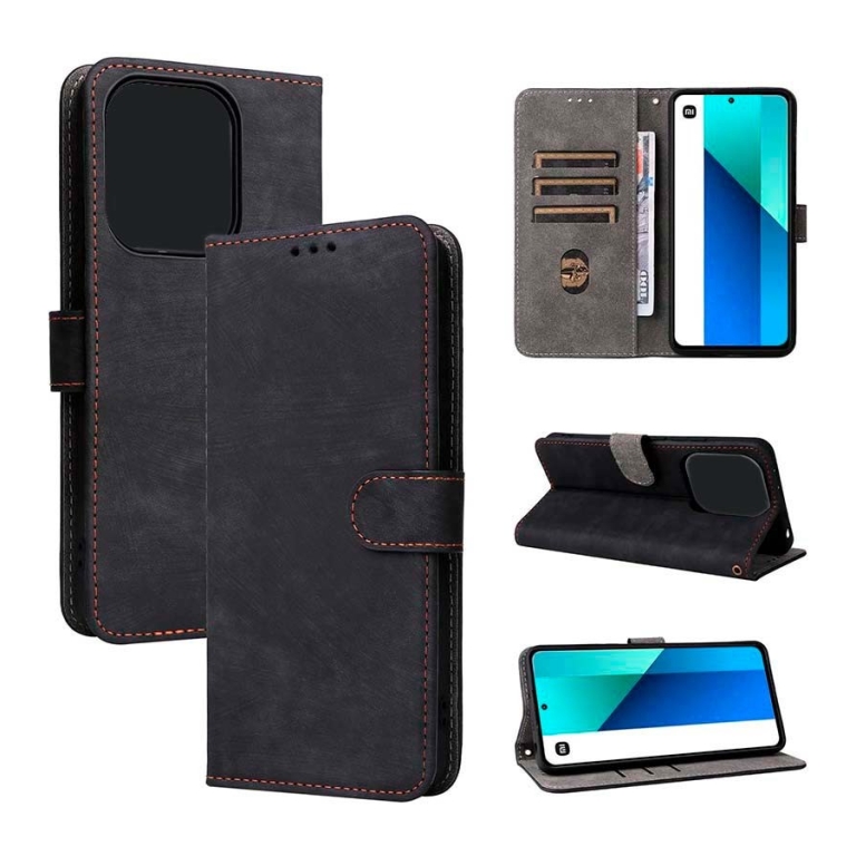 Capa livro 360º Protection Xiaomi Poco F6 Pro 5G Preto