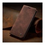 Capa livro Magnetic Wallet Xiaomi Poco X5 / Redmi Note 12 5G Castanho Oscuro