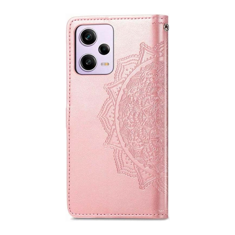 Capa livro Mandala Xiaomi Poco X5 / Redmi Note 12 5G Rosa
