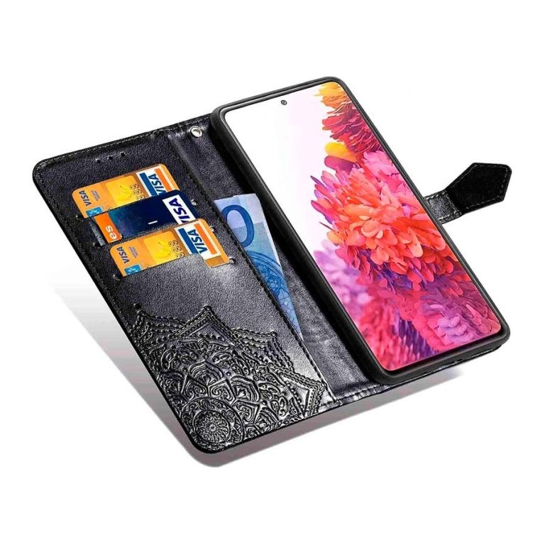 Capa livro Mandala Xiaomi Redmi 13C / Poco C65 / Poco M6 5G Preto
