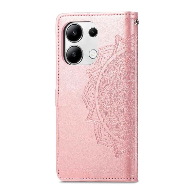 Capa livro Mandala Xiaomi Redmi Note 13 4G Rosa