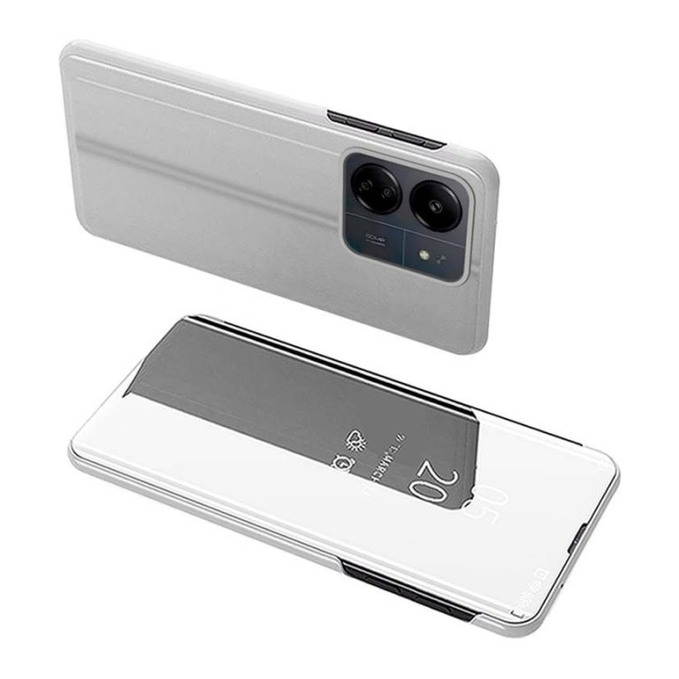 Capa livro Smart Mirror Xiaomi Redmi 13C / Poco C65 / Poco M6 5G Prateado