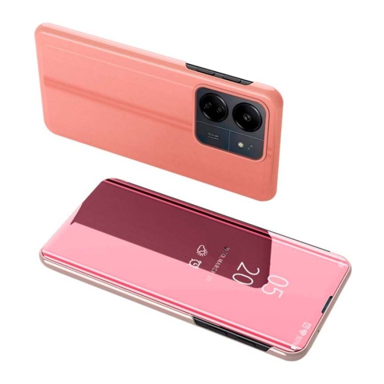 Capa livro Smart Mirror Xiaomi Redmi 13C / Poco C65 / Poco M6 5G Rosa