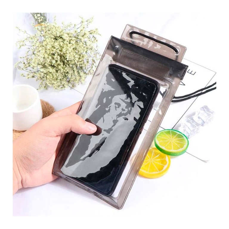 Capa para telemóvel suspensa universal à prova de água Preto