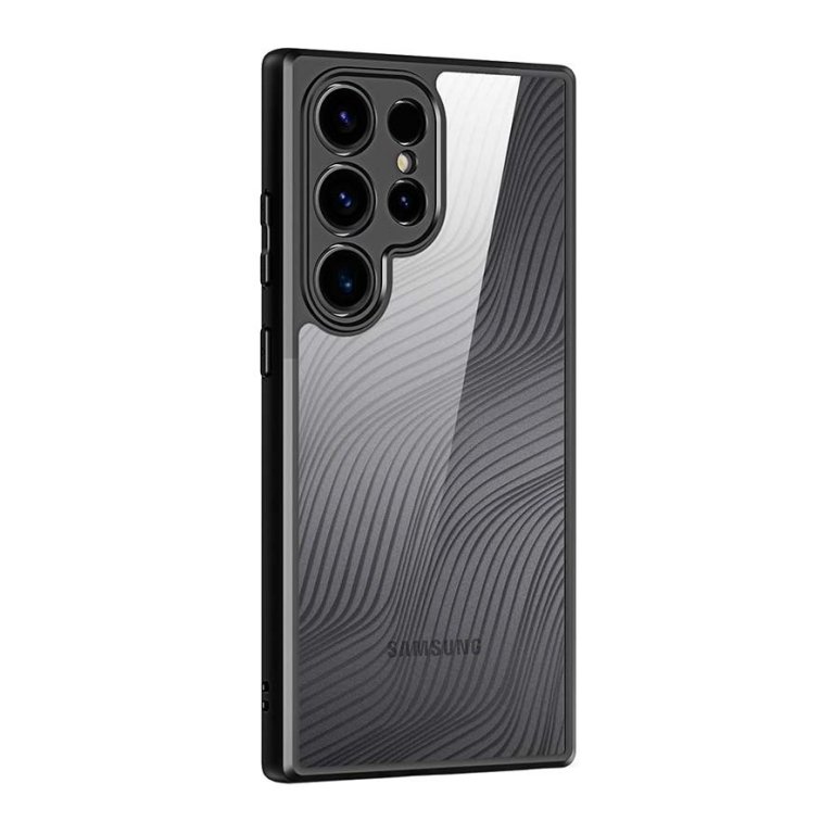 Capa rígida Anti-Scratch Shell Samsung Galaxy S24 Ultra 5G Preto+Transparente