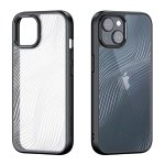 Capa rígida Anti-Scratch Shell iPhone 15 Plus Preto+Transparente