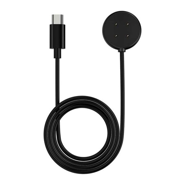 Carregador para Google Pixel Watch 3 / Pixel Watch 2 / Fitbit Versa 4 / Versa 3 Preto USB-C Compatível
