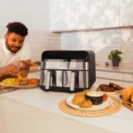 Cecotec Cecofry Advance 9000 Fritadeira a Ar de 2 Cestos 9L 2800W 8 Programas Preto Inox