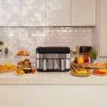 Cecotec Cecofry Advance 9000 Fritadeira a Ar de 2 Cestos 9L 2800W 8 Programas Preto Inox