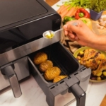 Cecotec Cecofry Advance 9000 Fritadeira a Ar de 2 Cestos 9L 2800W 8 Programas Preto Inox