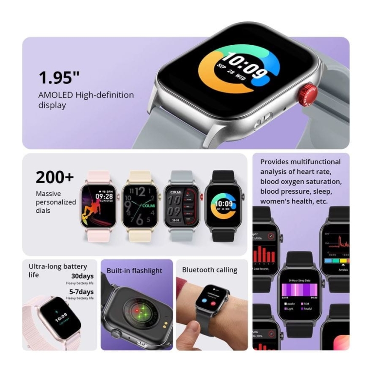 Colmi P78 Preto - Relógio inteligente