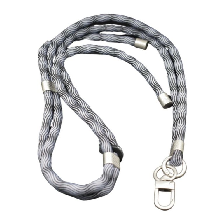 Cordão Para Telemóvel Preto e Branco - Universal com Cartão para todas as capas