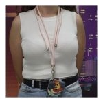 Cordão Para Telemóvel Preto e Branco - Universal com Cartão para todas as capas