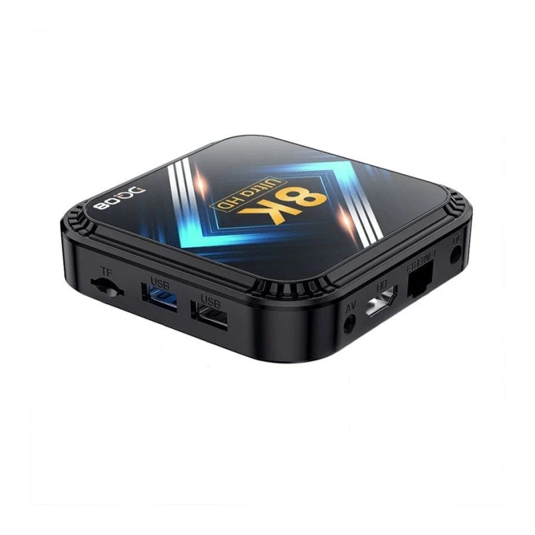 DQ08 8K RK3528 4GB/64GB Dual Wifi Controlo de Voz Android 13 Preto - Android TV