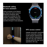 DT NO.1 Ultra Mate Preto com Bracelete Metálica Preta - Smartwatch