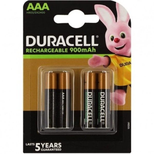 Duracell Pack 4 Pilas Recargables 800mAh AAA LR3