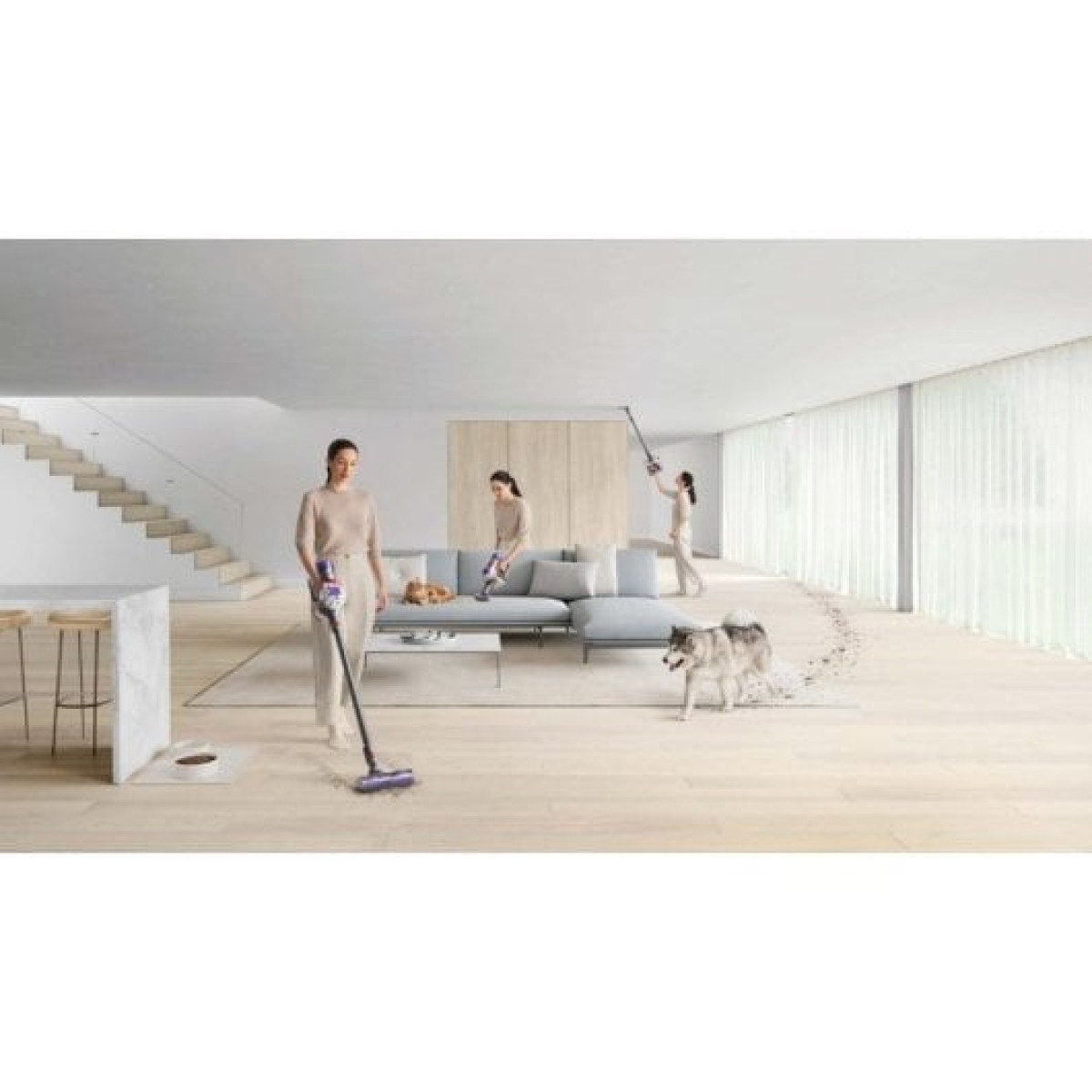 Dyson V8 Advanced Aspirador Vertical/Portátil Sem Fio 130AW Prateado/Níquel