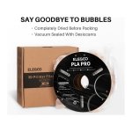 ELEGOO PLA PRO Prateado para Impressoras 3D FDM - Filamento 1.75mm Bobina de 1kg