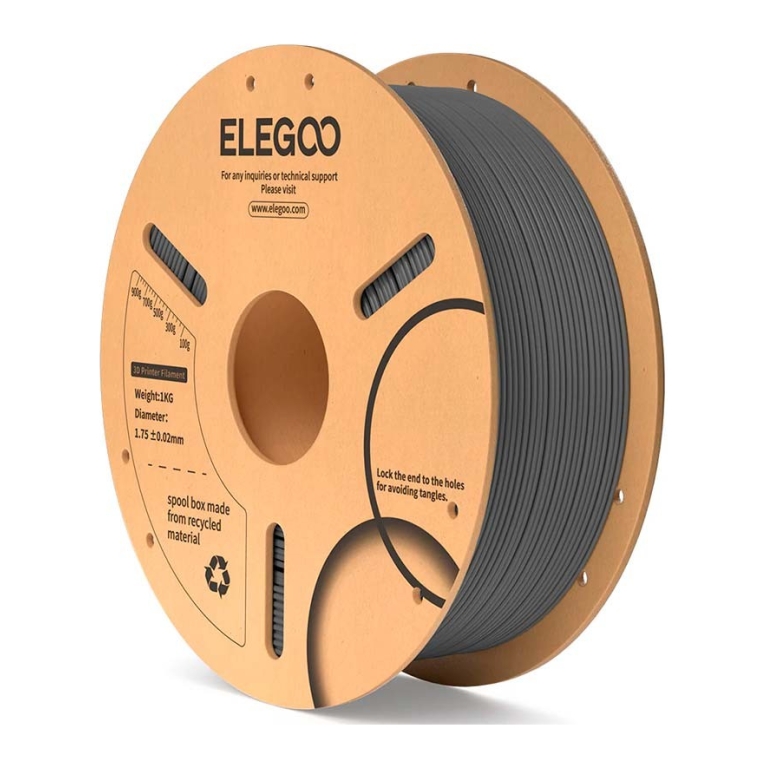 ELEGOO PLA Space Grey for FDM 3D Printers - 1.75mm Filament 1kg Spool