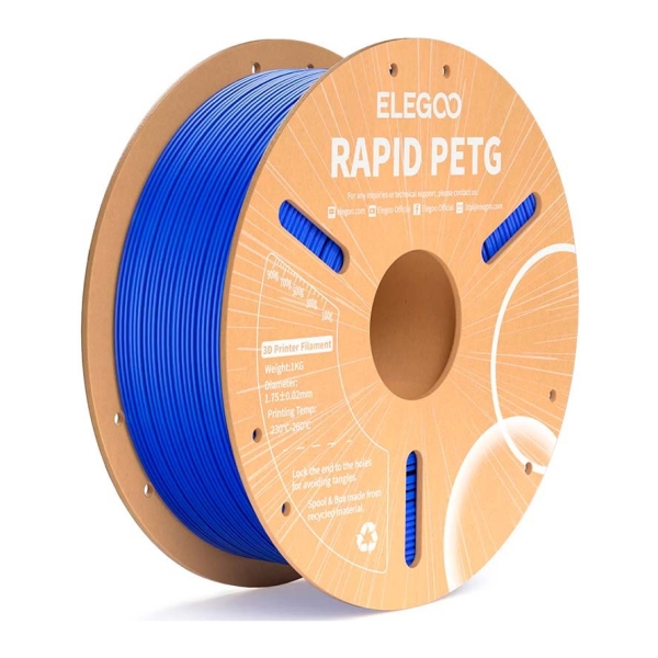 ELEGOO Rapid PETG Azul para Impressoras 3D FDM - Filamento 1.75mm Bobina de 1kg