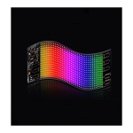 Ecrã de matriz LED RGB flexível para carro 19 x 96 com aplicativo Bluetooth Preto