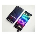 Ecrã de matriz LED RGB flexível para carro 20 x 64 com aplicativo Bluetooth Preto
