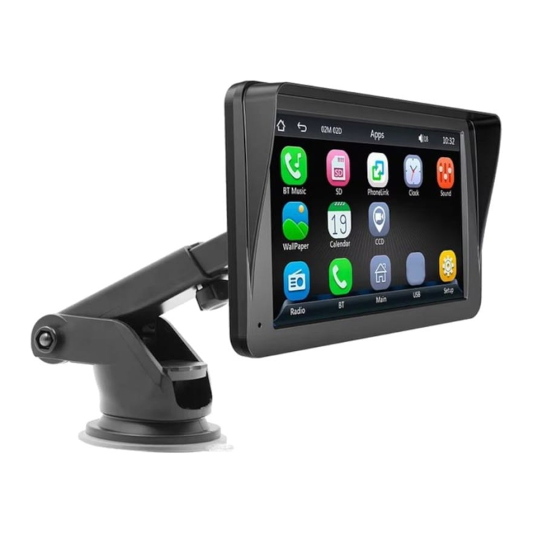 Ecrã tátil universal SWM B5300L 7 polegadas Carplay/Android Auto sem fios Preto