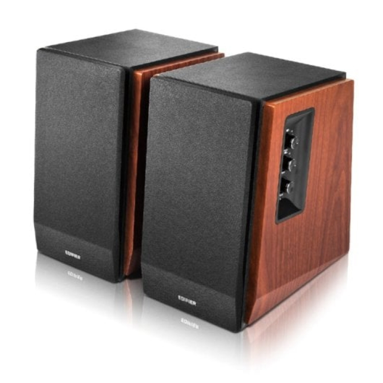 Edifier R1700BTs Altifalantes Ativos 2.0 65W RMS com Bluetooth e Saída de Subwoofer Pretos/Madeira