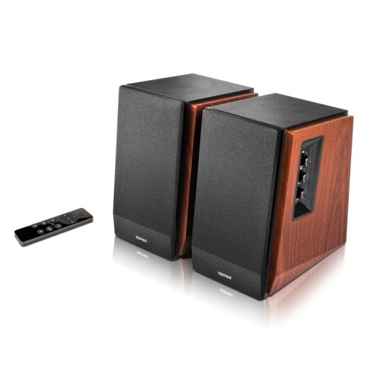Edifier R1700BTs Altifalantes Ativos 2.0 65W RMS com Bluetooth e Saída de Subwoofer Pretos/Madeira