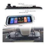 Espelho retrovisor SWM B5319R 9.36 Pouces Carplay/Android Auto Sem Fio Preto