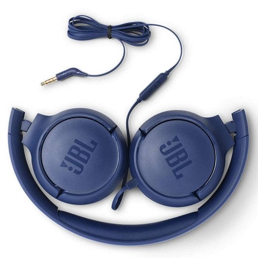 Fones de ouvido JBL Tune 500 com microfone azul