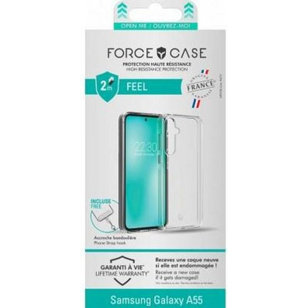Force Case Protective cover for Galaxy A55 Reinforced FEEL System Tryax 3D inserts