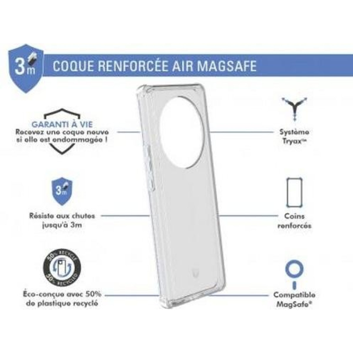 Force Case Protective cover for Honor Magic 6 Lite Reinforced Tryax system 3D inserts