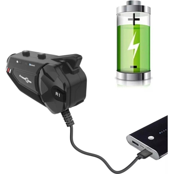 FreedConn R1 PLUS E motorbike intercom Black
