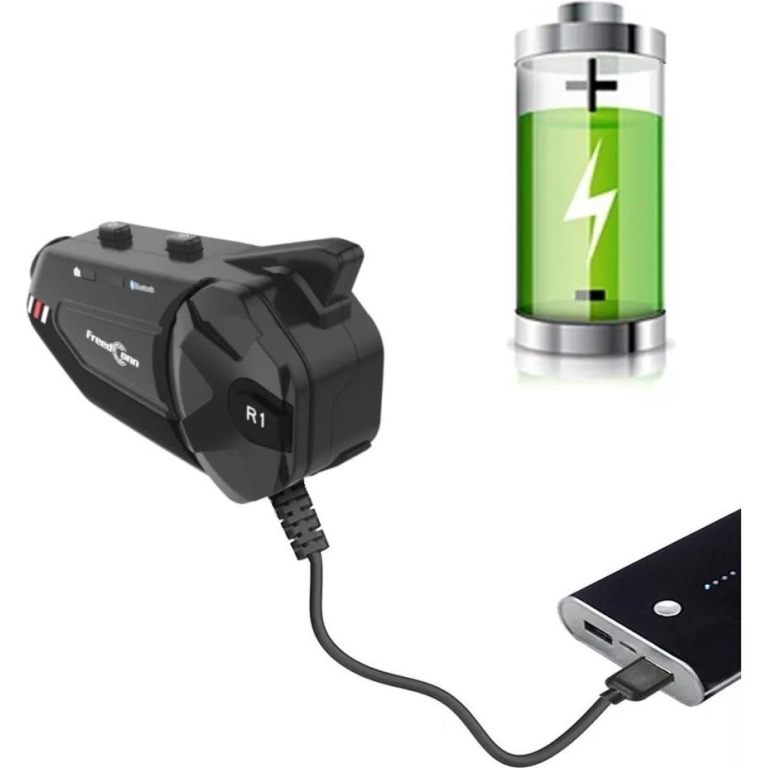 FreedConn R1 PLUS E motorbike intercom Black