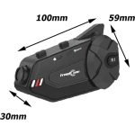 FreedConn R1 PLUS E motorbike intercom Black