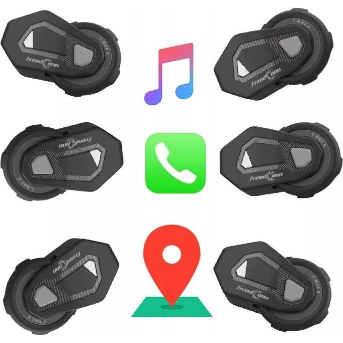 FreedConn T-MAX S V4 PRO SINGLE motorbike intercom Black
