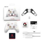 Gamepad GameSir Cyclone 2 Daybreak Branco com suporte - Gamepad Nintendo Switch/PC/Smartphones