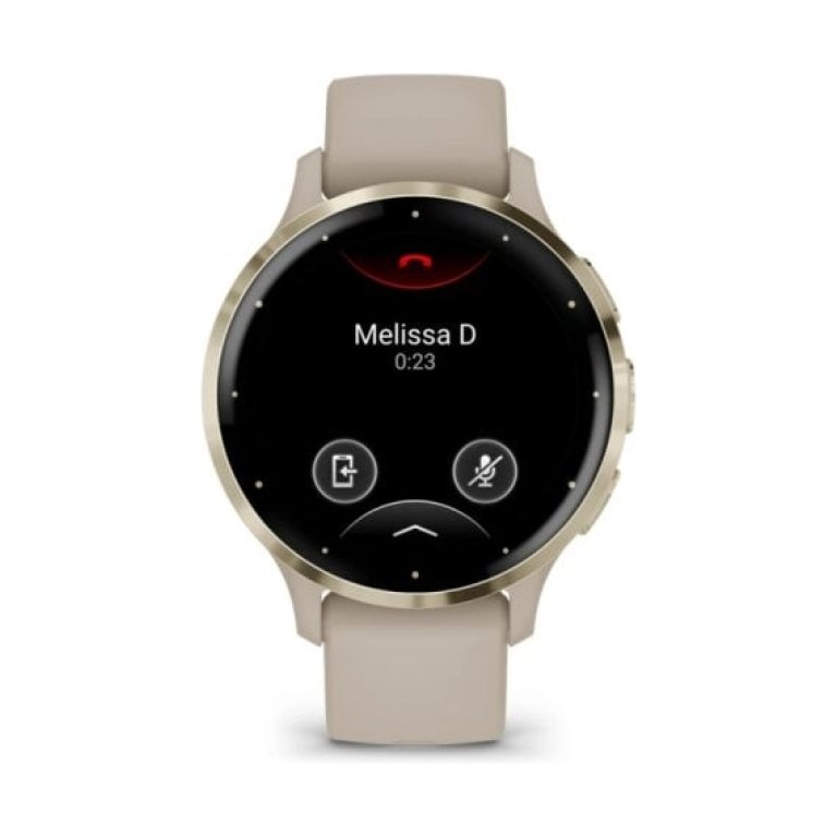 Garmin Venu 3S Reloj Smartwatch 41mm Bisel Aço Inoxidável Dourado com Bracelete de Silicone Bege Gold