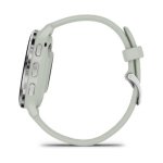 Garmin Venu 3S Reloj Smartwatch 41mm Bisel Aço Inoxidável Prateado com Bracelete de Silicone Verde